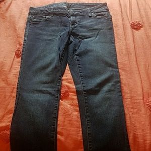 Delia's blue dyed skinny jeans